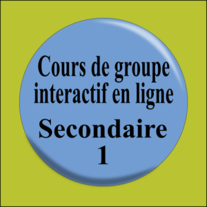 Cours de groupe interactif en ligne – Sec 1