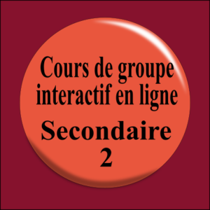 Cours de groupe interactif en ligne – Sec 2