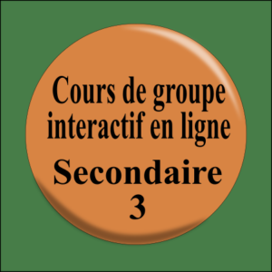 Cours de groupe interactif en ligne – Sec 3